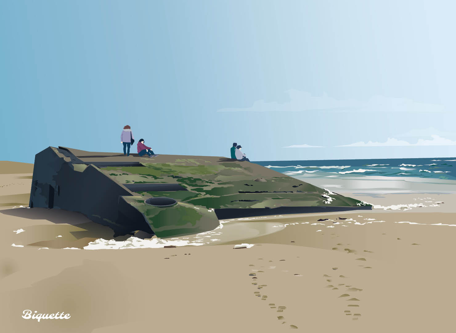 Affiche Blockhaus Cap Ferret