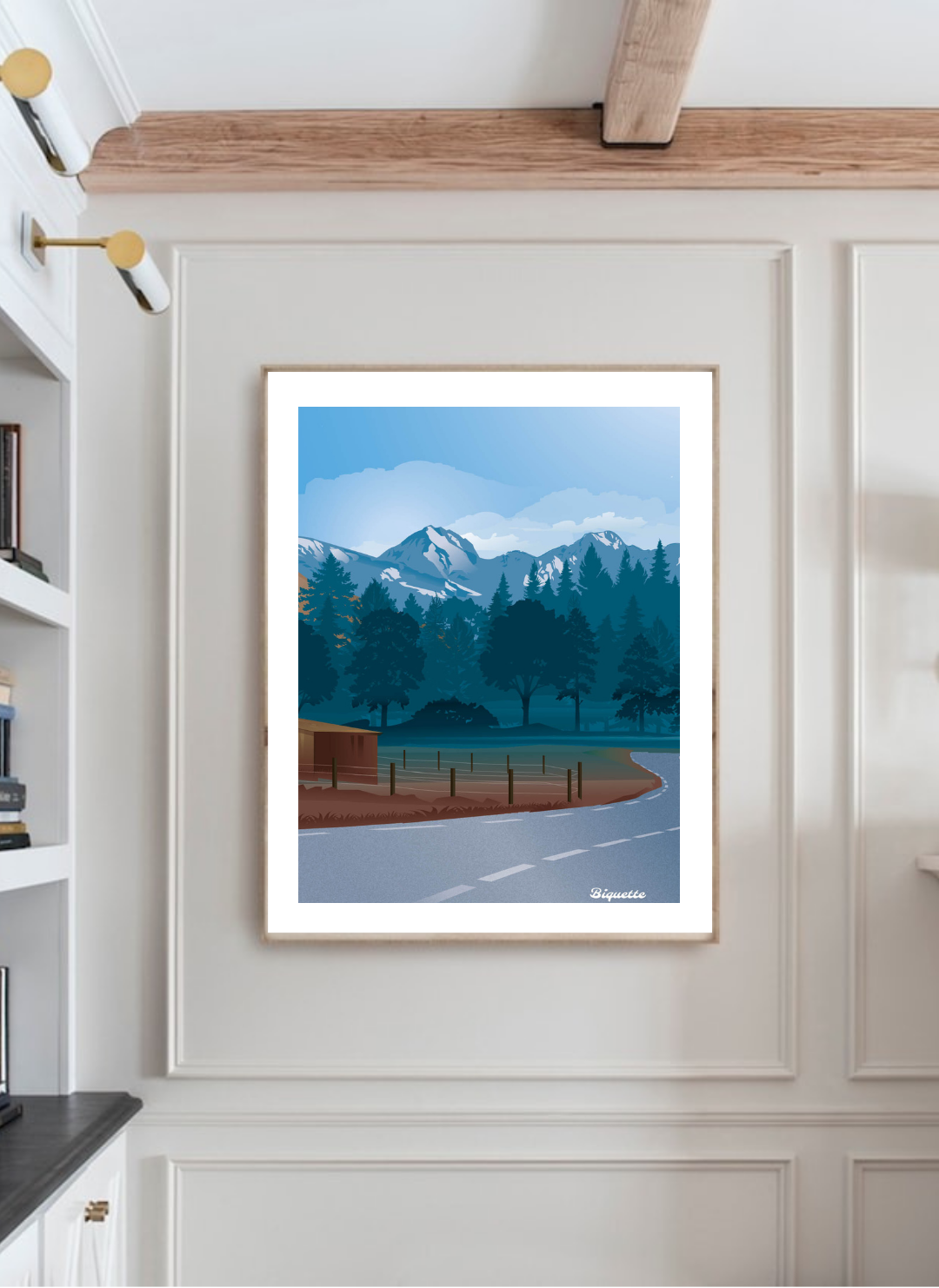 Affiche Loudenvielle format 30x40cm accueillant les invités dans une entrée lumineuse.