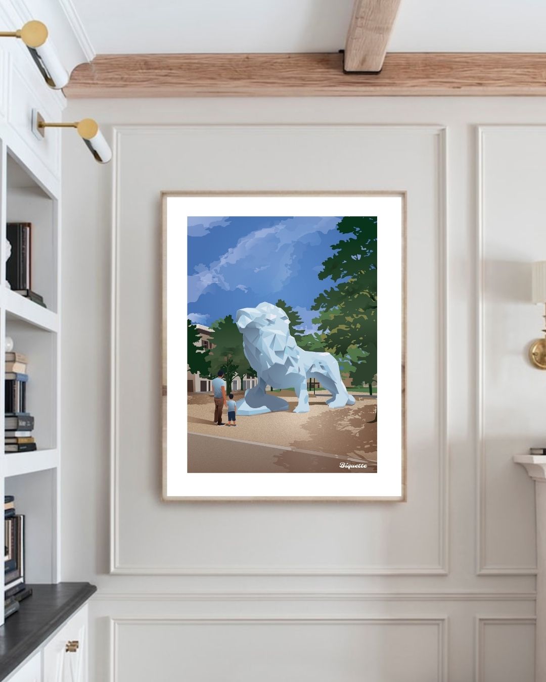 Affiche Lion Bleu place Stalingrad