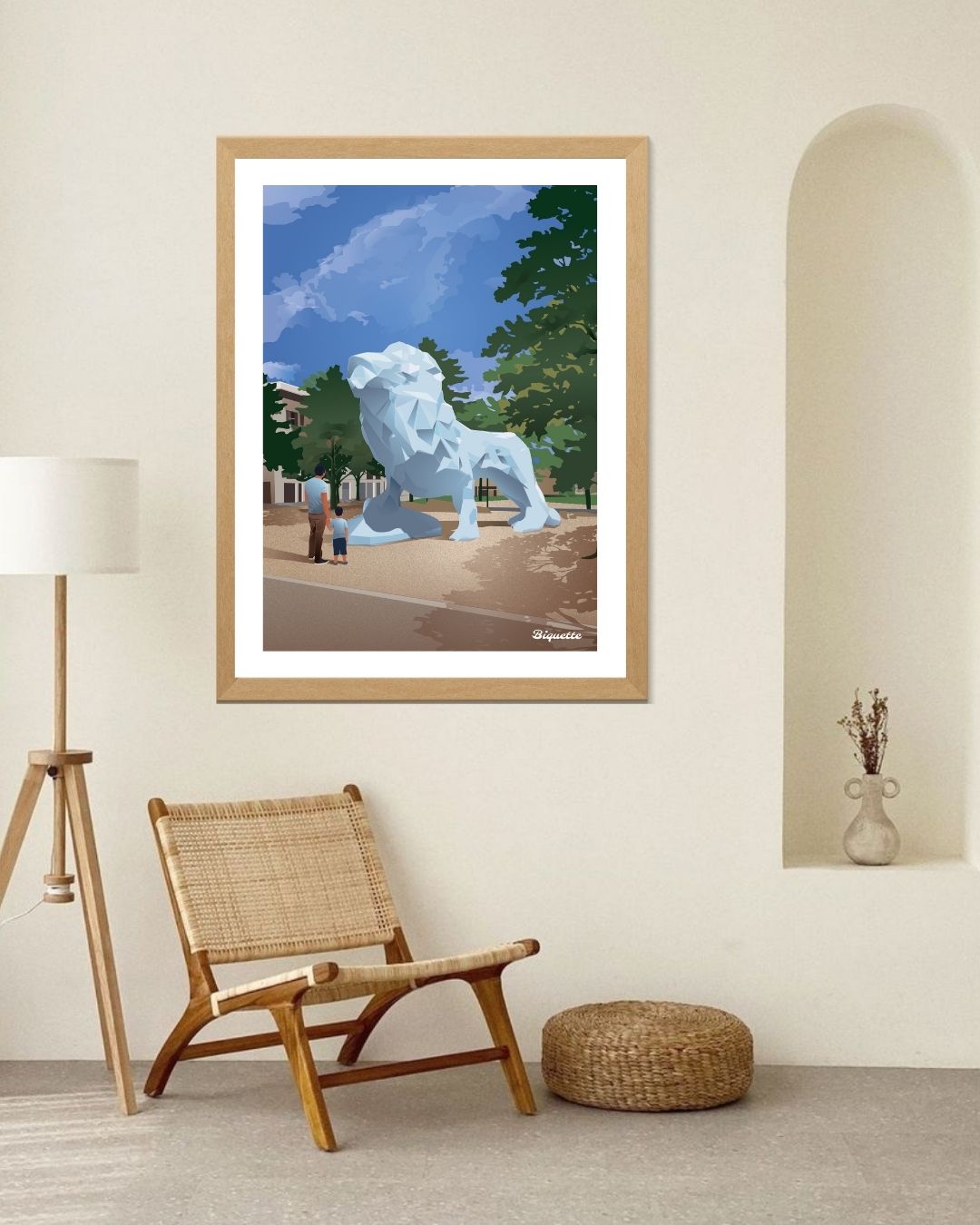 Affiche Lion Bleu place Stalingrad
