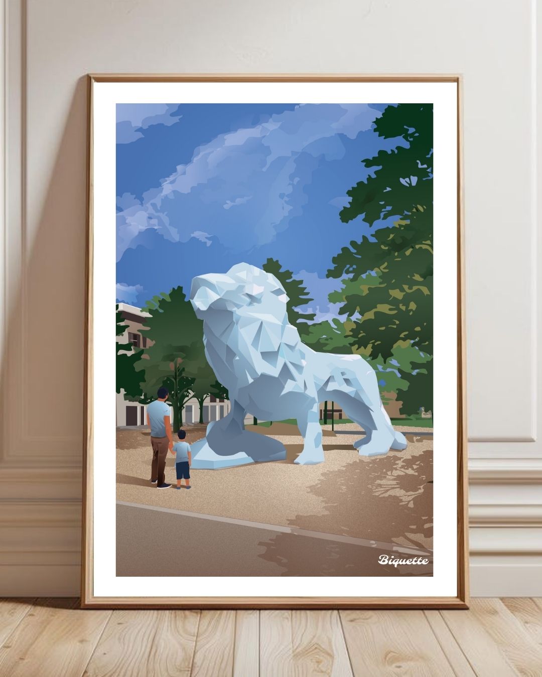 Affiche Lion Bleu place Stalingrad
