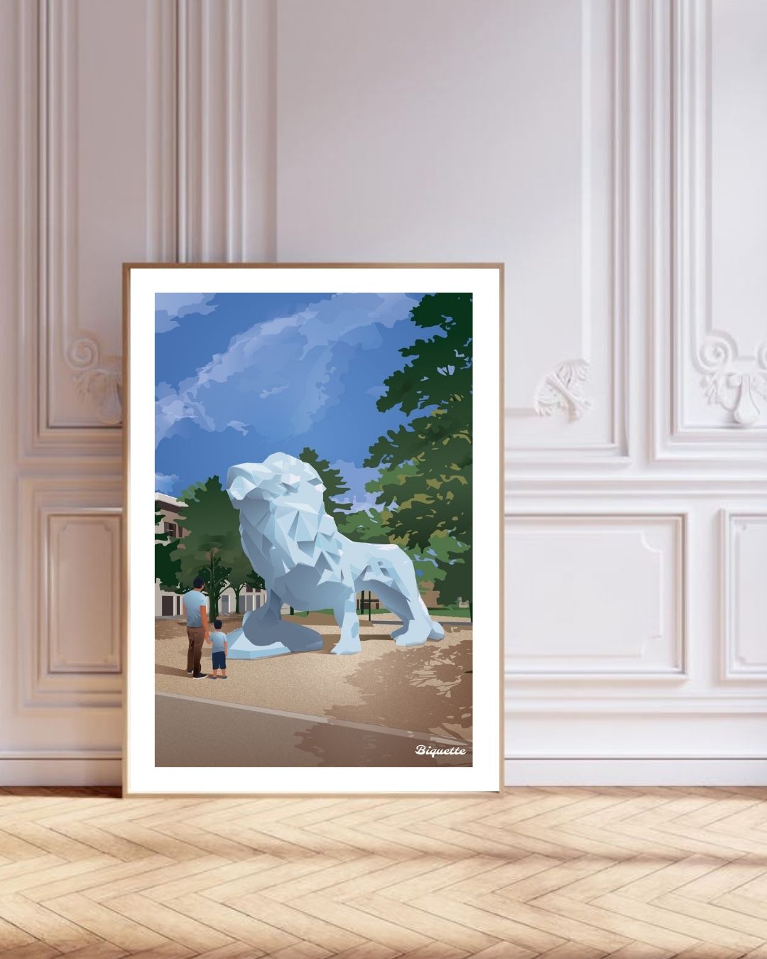 Affiche Lion Bleu place Stalingrad